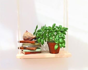 Hanging Shelf,  Kitchen Herb Garden, Windowsill Herb Garden, Indoor Planter, House Plant Shelf, Bedroom, Bathroom, Houseplant