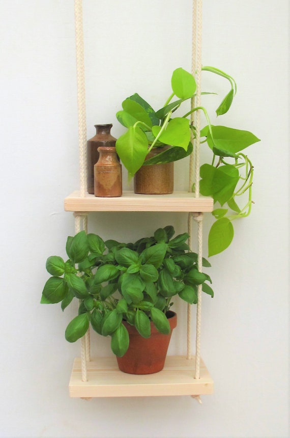 Hanging Shelf Kitchen Herb Garden Windowsill Herb Garden Etsy