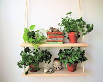 Hanging Shelf, Plant Hanger,Kitchen Herb Garden, Windowsill Garden, Indoor Planter, House Plant Shelf, Book Shelf, Bathroom