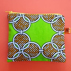 Green circles wax print self-care lavender pouch and eye mask pamper kit image 3