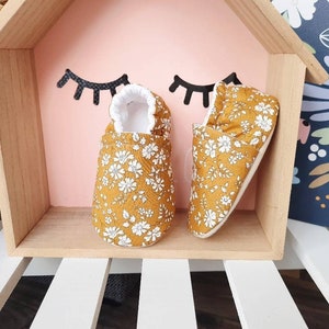 Baby slippers with leather & Liberty soles of your choice image 3