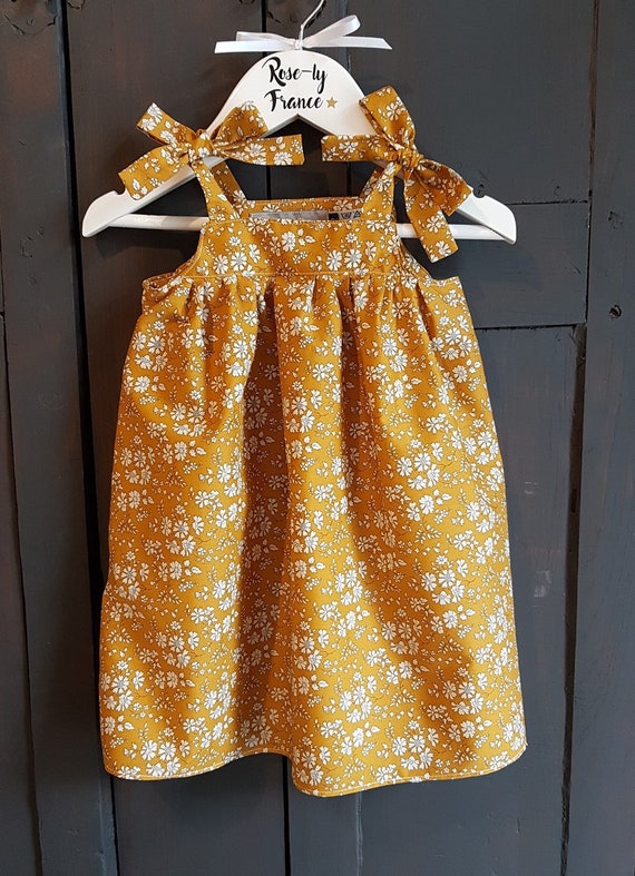 mustard baby dress