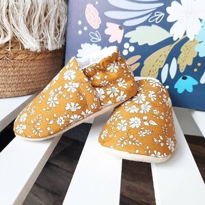 Baby slippers with leather & Liberty soles of your choice image 4