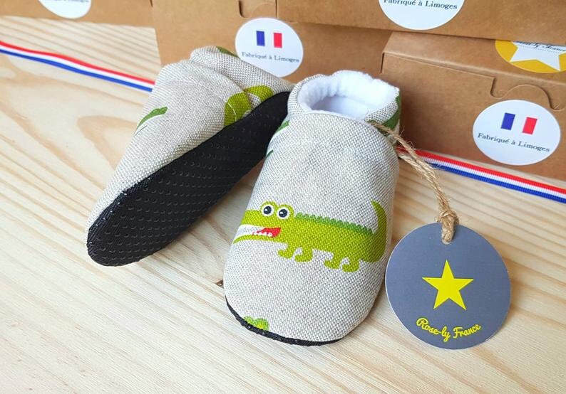 Crocodile nonslip bebe slippers Etsy