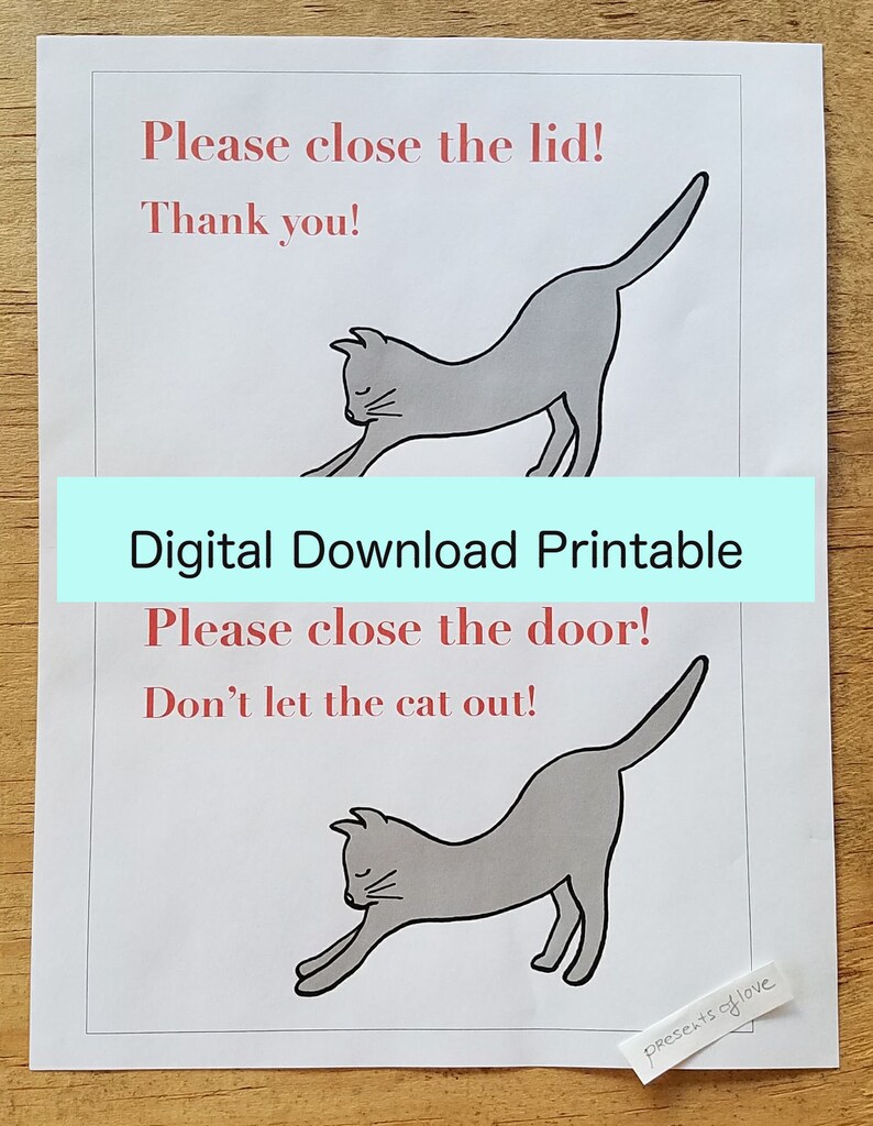 Kitten Continue to keep Doorway Shut Indication and Lavatory Lid Shut Printable for Indoor Cat picture relating to Keep Door Closed Sign Printable identified as Kitten Hold Doorway Shut Indicator and Bathroom Lid Shut Printable for Indoor Cat