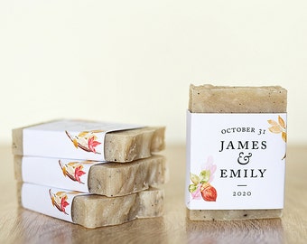 Acorn wedding favors Autumn soap favor Fall wedding favors personalized favors gift for guest shower soap favors handmade soap autumn leaves