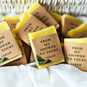 Wedding soap favors Lemon soap favors bridal shower favor baby shower soap favors guest soap mini soap thank you soap Green shower favors