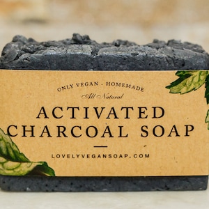 Activated charcoal Soap Charcoal soap detox soap gift acne soap vegan soap exfoliating soap oil skin soap homemade for him for her vegan