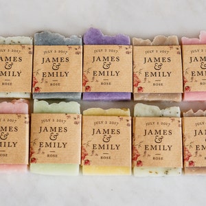 Wedding Soap Favors, Personalized Mini Soaps, Bridal Shower Favors, Custom Guest Gifts, Handmade Vegan Soap, Bulk Wedding Favors