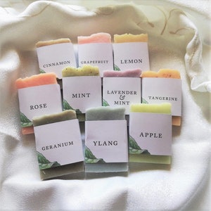 Wedding sample soaps mini soaps wedding soap favors bridal shower favors scented soaps sample pack essential soap guest soap gift soap