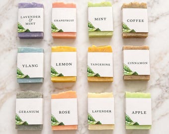 Wedding Sample Soaps, Mini Soaps, Bridal Shower Favors, Wedding Soap Favors, Scented Soap Sample Pack, Guest Soap, Vegan Handmade