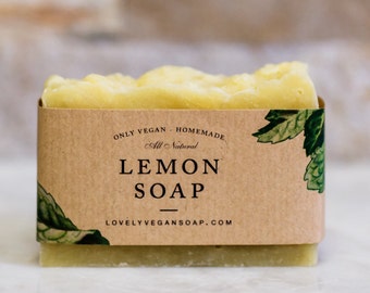 Lemon soap citrus soap natural lemon soap lemon baby shower gift for wife vegan gift citrus scent soap vegan soap gift-for-her soap gift