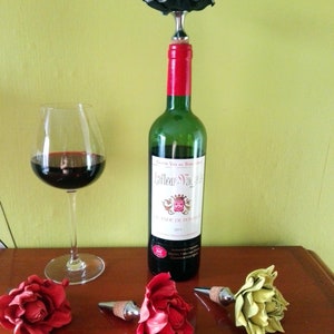 Wine bottle stopper / gift for the wine lover/ 3 year wedding anniversary gift image 5