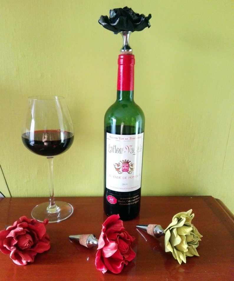 Wine bottle stopper / gift for the wine lover/ 3 year wedding anniversary gift image 5