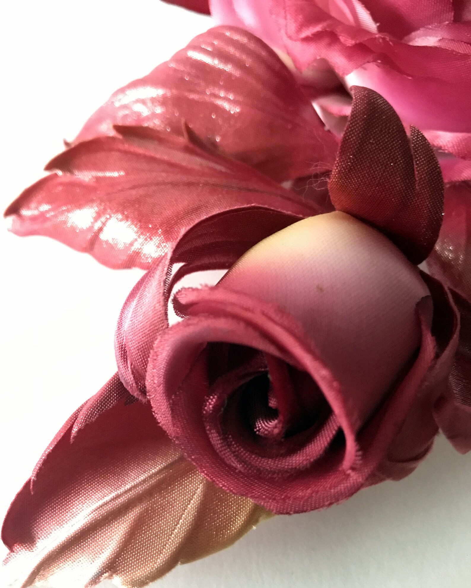 Large Silk Rose Pin / Summer Pink Silk Rose Flower Brooch and Etsy