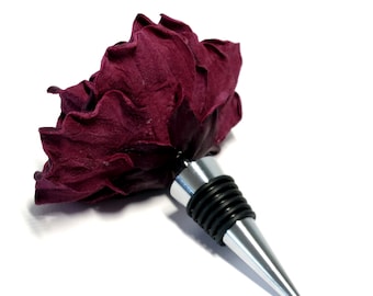 Wine stopper bottle/  Leather gift for wine lovers/ Father's Day