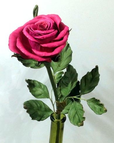 Single red rose/ Valentin'es day rose/ 3rd anniversary | Etsy
