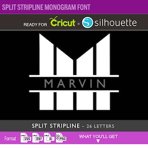SVG splitsen MONOGRAM lettertype svg splitsen lettertype svg split brief svg split alfabet - Cricut lettertypen svg - 095