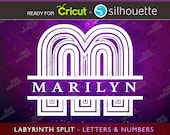 Labyrinth Split Monogram Font SVG – Cricut, Silhouette Files