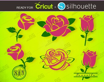 Rose Flower SVG Cut Files for Cricut, Silhouette