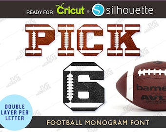 FOOTBALL SVG Football Number svg Football Font svg Football letters svg Football Monogram Font Lace font svg Cut Files Varsity Alphabet 179