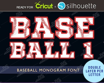 BASEBALL FONT SVG, Baseball svg, Baseball mom svg, baseball letter svg, Baseball crincut svg, font svg, Cricut Fonts svg, baseball number