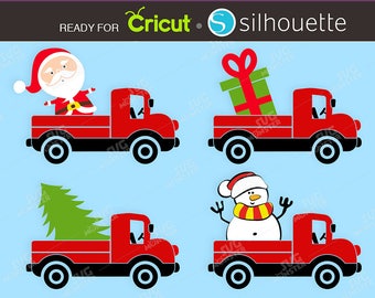Christmas Truck SVG – Vintage Clipart, Cricut & Silhouette Files