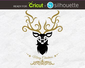 Christmas Reindeer SVG, Royal Reindeer Cut File (Cricut, Silhouette)