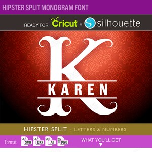 SVG SPLIT Brief Hipster Schrift Svg aufgeteilt Schrift Svg geteilten Brief Svg geteilten Alphabet - Cricut Schriftarten Svg - 089