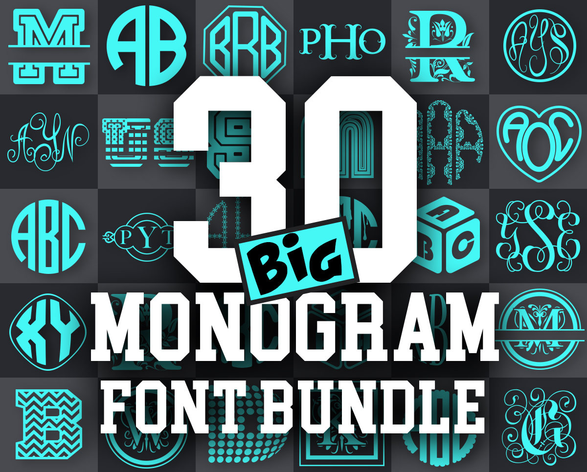 Download MONOGRAM FONT SVG Bundle font svg monogram font bundle svg | Etsy