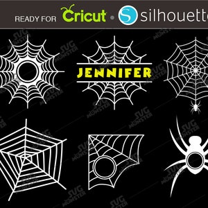 SVG SPIDER WEB svg - spiderweb monogram - Halloween svg files - Halloween cut files - Halloween Spider svg spider web clipart - 268