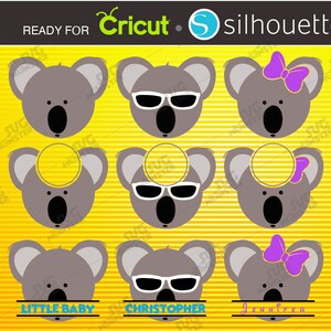 SVG KOALA SVG Split Monogram svg Koala cut files Cut Files Vinyl Cutter Cricut Dxf Silhouette Funny Australia svg Australian svg clipart 021