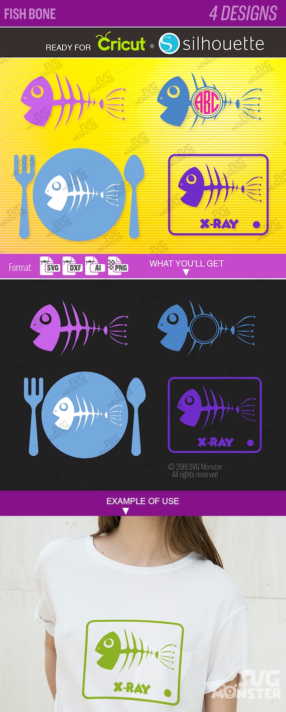 Download Fish Bone Svg Circle Border Clipart Download Svg Frame Svg Etsy