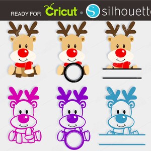RENTIER SVG Rentier Monogramm Weihnachten Rentier Cricut Hirsch svg Rentier Weihnachten Schneidedateien für Cricut Silhouette 011