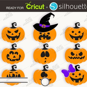 Halloween SVG Pumpkin SVG Pumpkin files Halloween Monogram Halloween Cut files for Cricut, Silhouette DXF Pumpkin 267