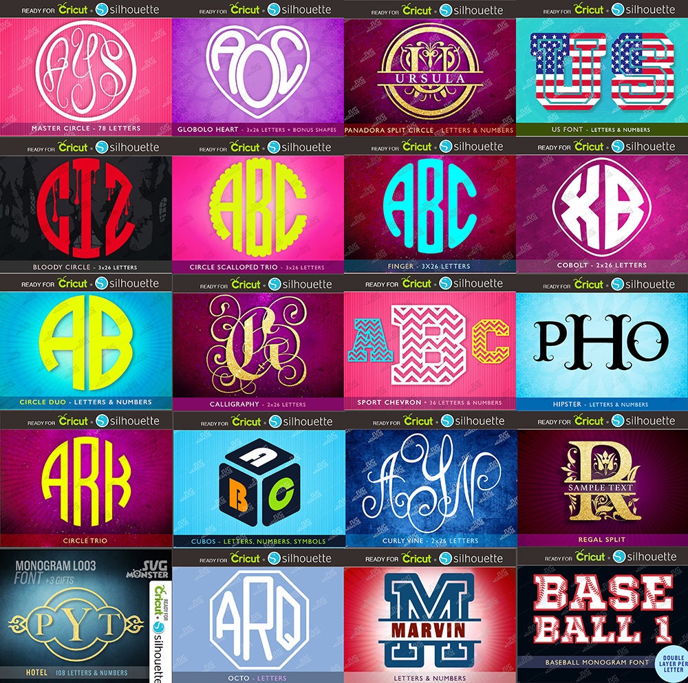 Download MONOGRAM FONT SVG bundle monogram svg monogram font bundle ...