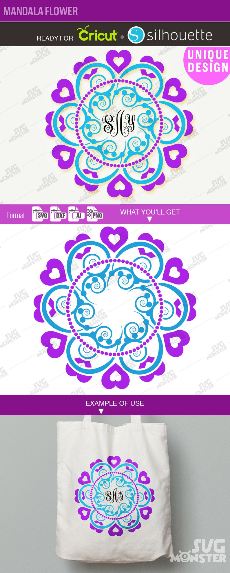 Free Free 350 Mandala Flower Monogram Svg SVG PNG EPS DXF File