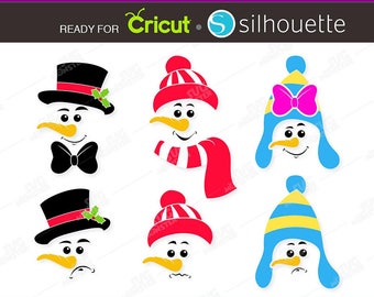 Snowman Face SVG – Christmas Cut Files for Cricut