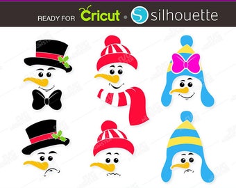 SNOWMAN FACE SVG snowman face - Christmas svg files - cricut files - cut files - Christmas snowman - 016