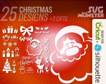 Christmas SVG Bundle • Xmas Clipart, Cut Files for Cricut & Silhouette (Digital Download)
