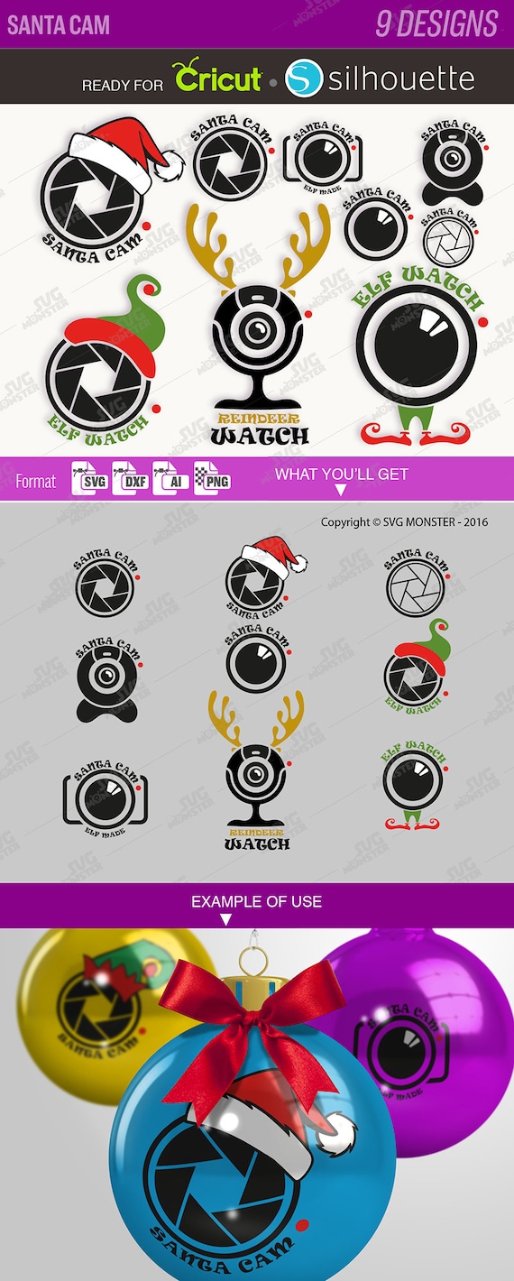 Download Santa Cam Svg Files Elf Cam Christmas Svg Santa Cam Svg Elf Etsy PSD Mockup Templates
