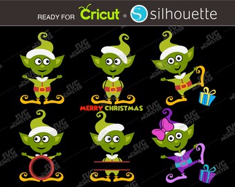 ELFE SVG CHRISTMAS svg elf Pixie svg monogramm elf svg pixie elf svg - Christmas elf svg - elf cut files svg - 019