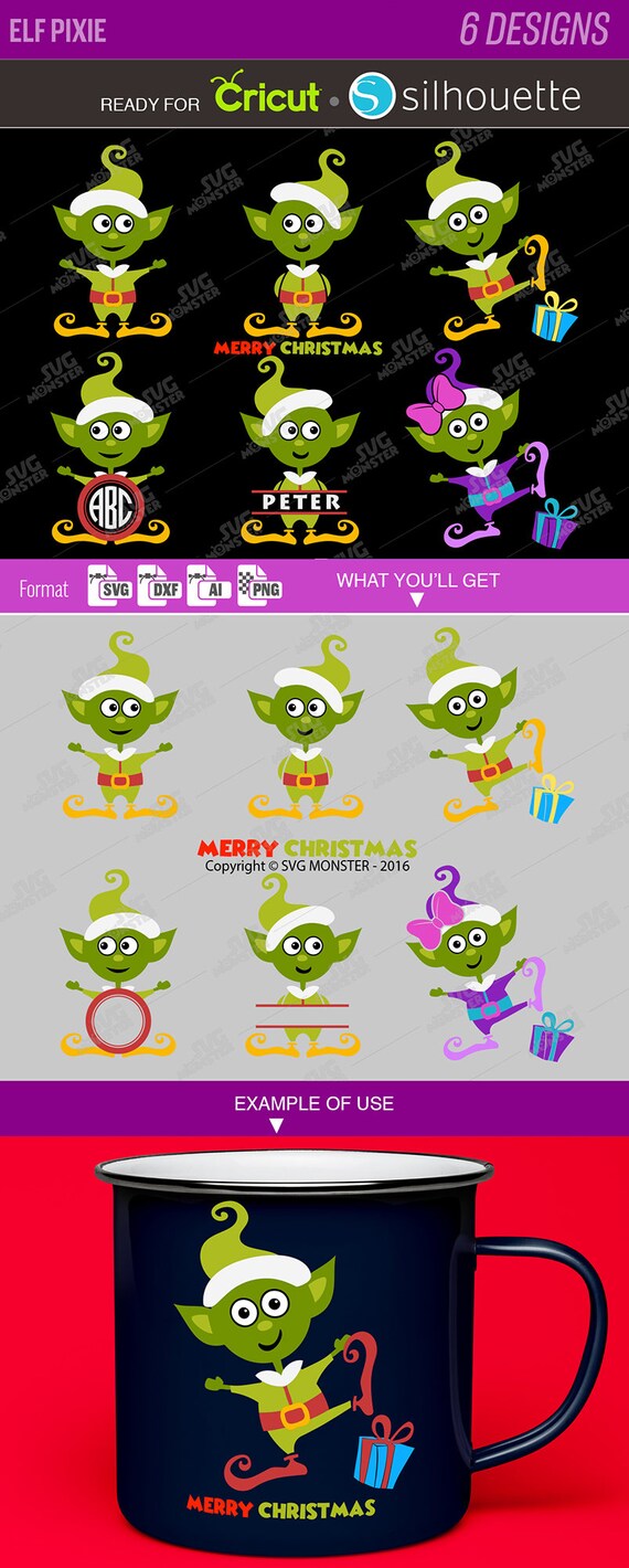 Download Free Elf Svg Christmas Svg Elf Pixie Svg Monogram Elf Svg Pixie Elf Etsy SVG DXF Cut File