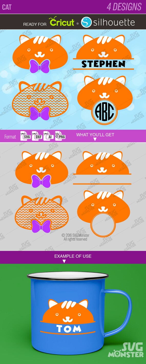 Download Free Cat Svg Funny Cut Files For Electronic Vinyl Cutter Cute Etsy SVG Cut Files