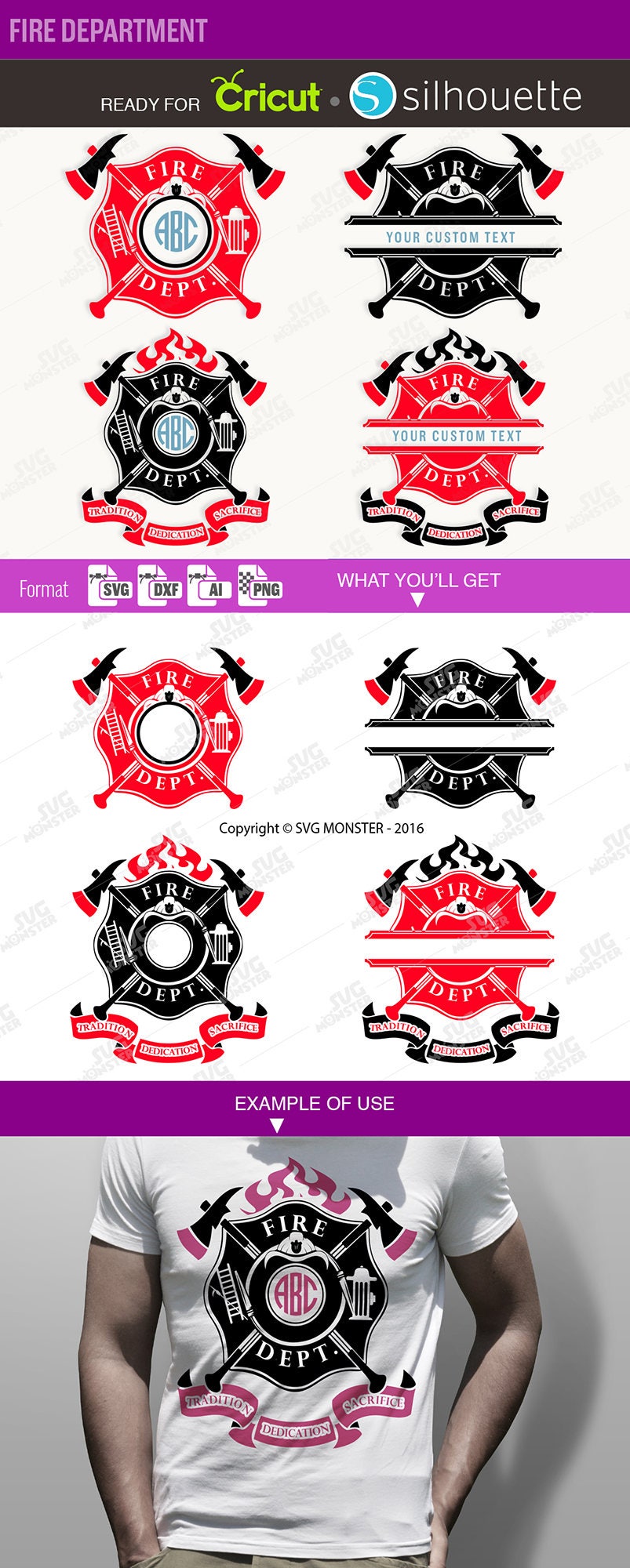 Download Free Firefighter Svg Fireman Svg Fire Department Monogram Svg Label Etsy SVG Cut Files