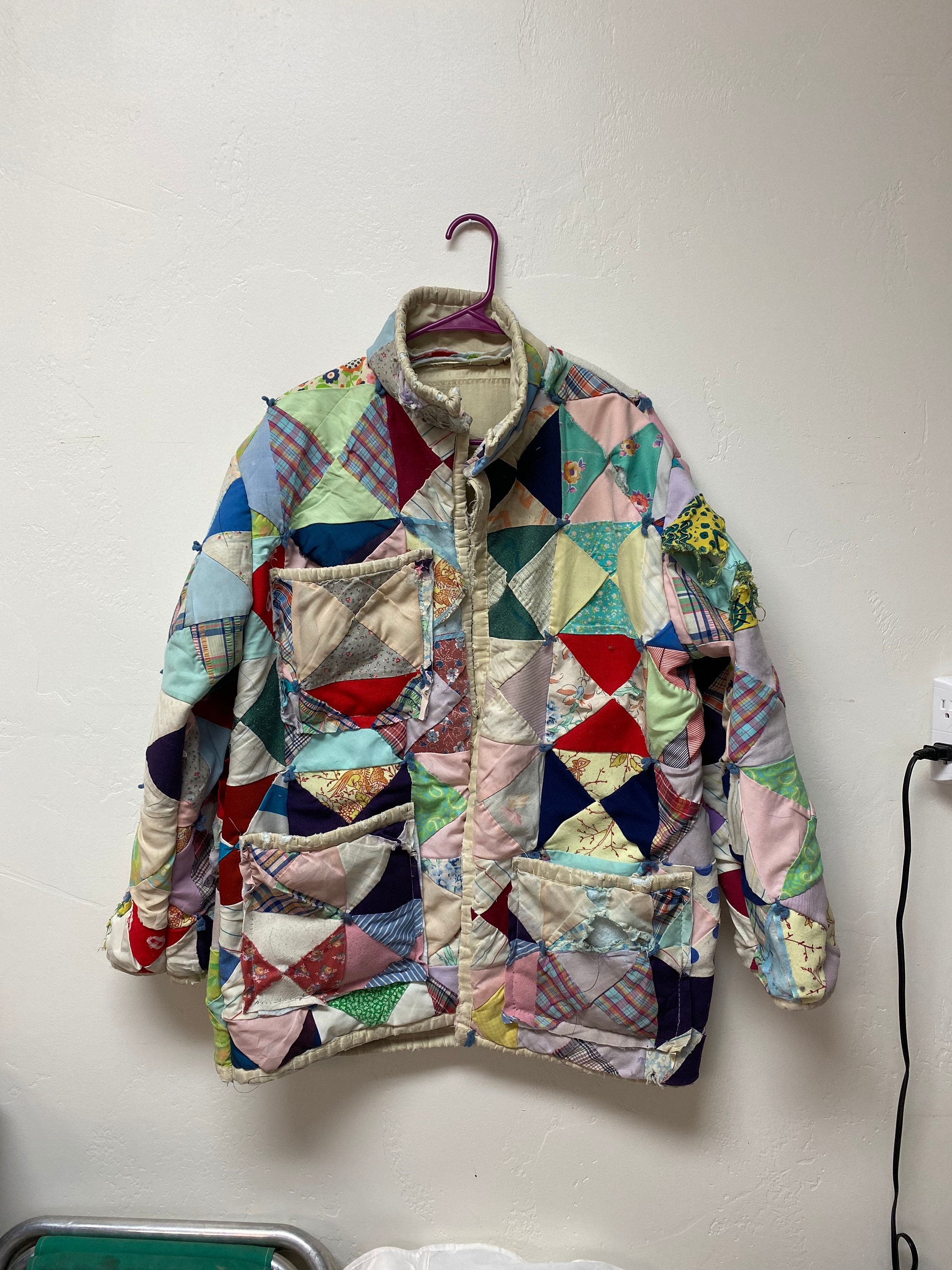 Quilt Jacket Vintage Scrap Quilt Size Medium Unisex Etsy