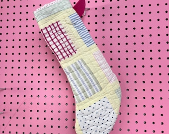 Vintage Quilt Christmas Stocking