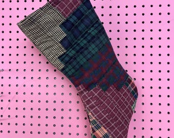 Vintage Quilt Christmas Stocking