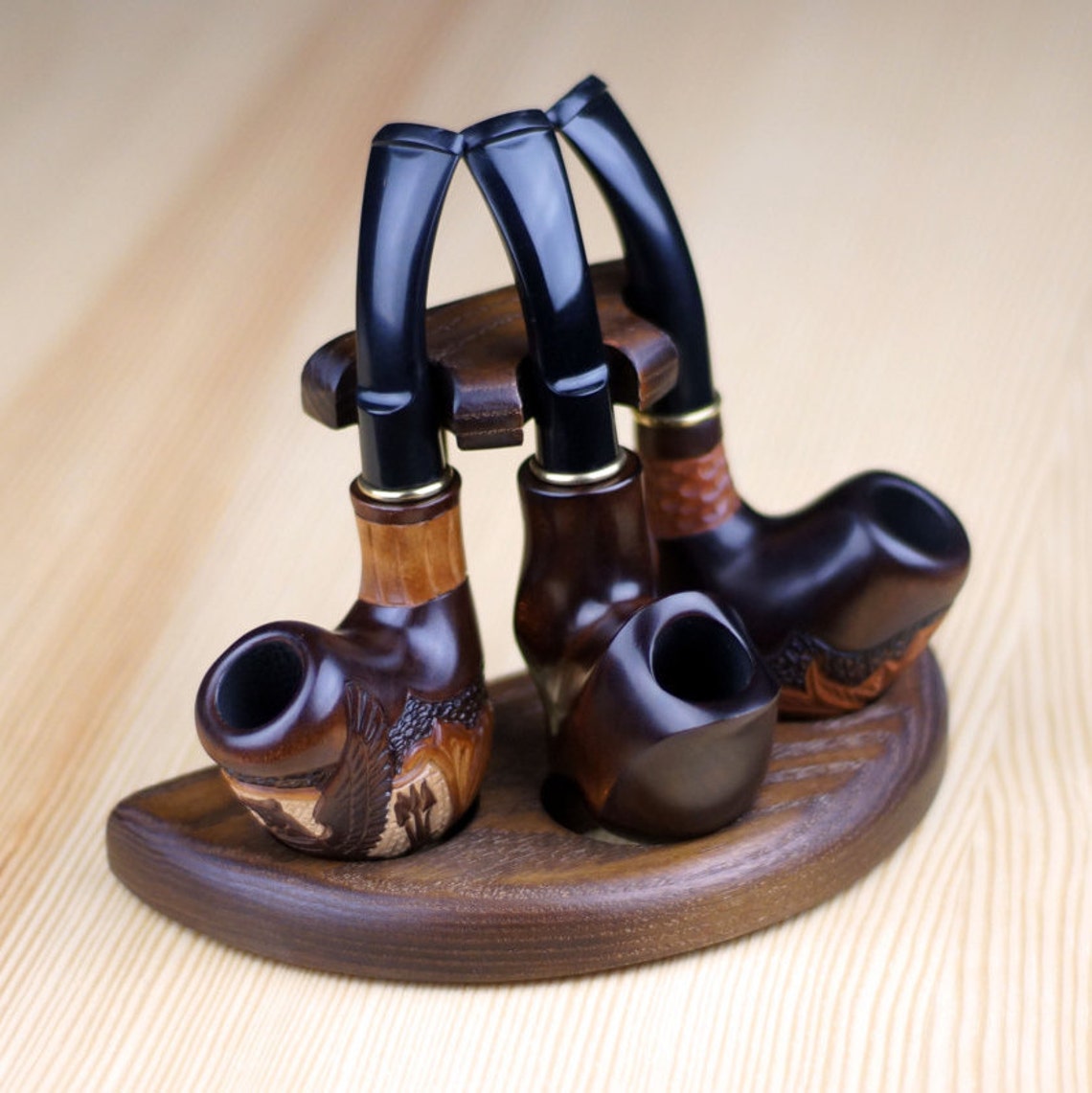 Holder for Tobacco Smoking Pipes Wood Pipe Stand Holder for Etsy