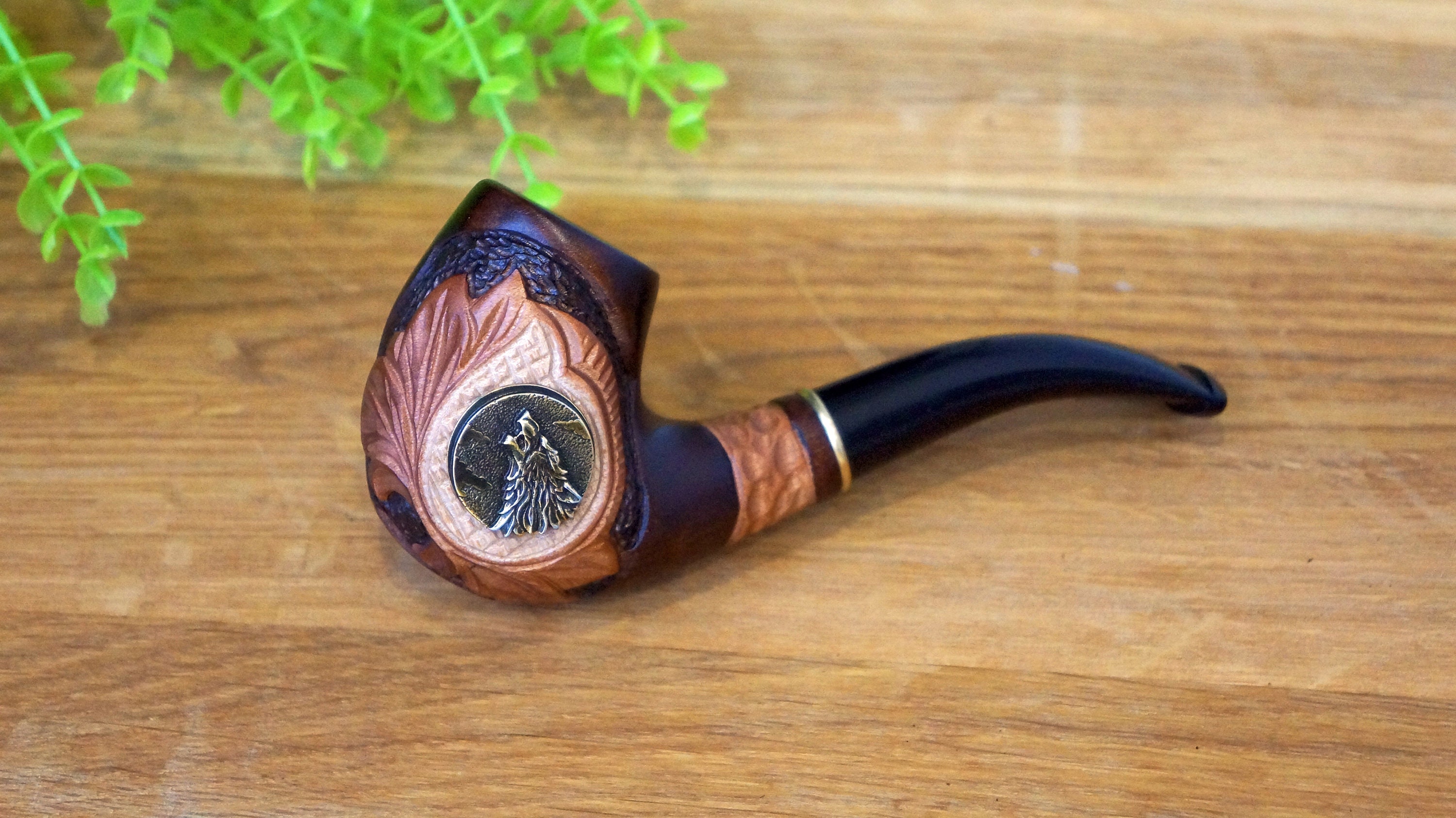 Smoking pipe WOLF Tobacco pipe Exclusive Wood Etsy